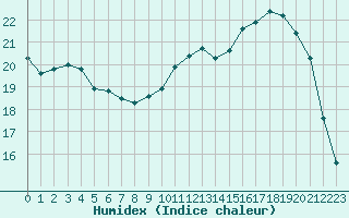 Courbe de l'humidex pour Biache-Saint-Vaast (62)