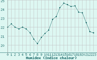 Courbe de l'humidex pour Pointe de Chassiron (17)