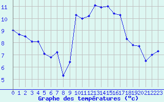 Courbe de tempratures pour Leucate (11)