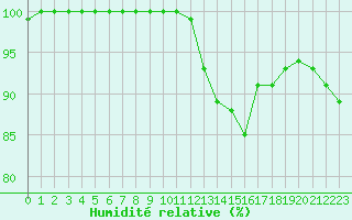 Courbe de l'humidit relative pour Rochefort Saint-Agnant (17)