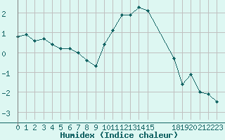 Courbe de l'humidex pour Plussin (42)