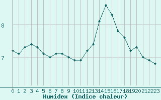 Courbe de l'humidex pour Bellefontaine (88)