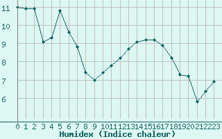 Courbe de l'humidex pour Aytr-Plage (17)