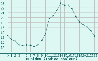 Courbe de l'humidex pour Pertuis - Grand Cros (84)