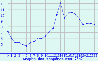 Courbe de tempratures pour Chailles (41)