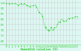 Courbe de l'humidit relative pour Martign-Briand (49)