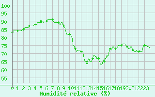 Courbe de l'humidit relative pour Rochefort Saint-Agnant (17)