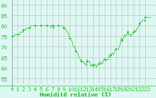 Courbe de l'humidit relative pour Rochefort Saint-Agnant (17)