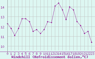 Courbe du refroidissement olien pour Rochefort Saint-Agnant (17)