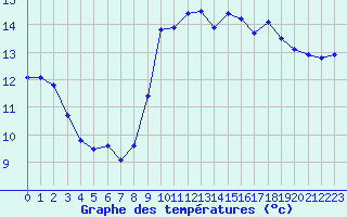 Courbe de tempratures pour Pointe de Chassiron (17)