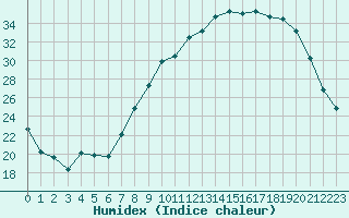 Courbe de l'humidex pour Saint-Etienne (42)