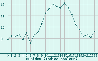 Courbe de l'humidex pour Selonnet - Chabanon (04)