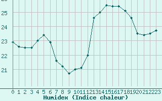 Courbe de l'humidex pour Pointe de Chassiron (17)