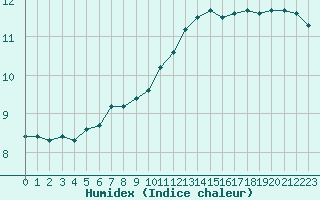 Courbe de l'humidex pour Lille (59)