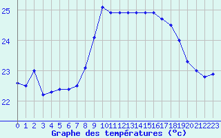 Courbe de tempratures pour Cap Pertusato (2A)