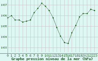 Courbe de la pression atmosphrique pour Millau - Soulobres (12)