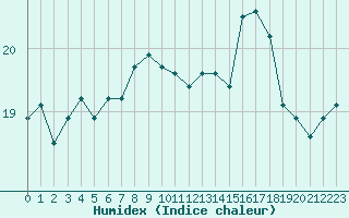 Courbe de l'humidex pour Albi (81)