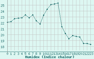 Courbe de l'humidex pour Saint-Georges-d'Oleron (17)