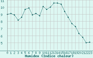 Courbe de l'humidex pour Grasque (13)