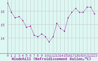 Courbe du refroidissement olien pour Luc-sur-Orbieu (11)