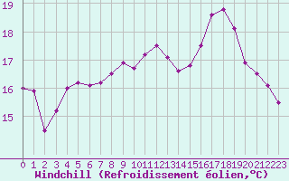 Courbe du refroidissement olien pour Cognac (16)
