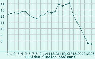 Courbe de l'humidex pour Mont-Aigoual (30)