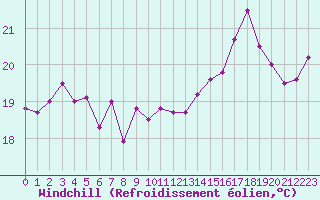 Courbe du refroidissement olien pour Leucate (11)
