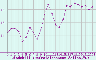 Courbe du refroidissement olien pour Gruissan (11)