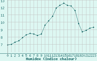 Courbe de l'humidex pour Neuville-de-Poitou (86)