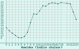 Courbe de l'humidex pour Sarzeau (56)