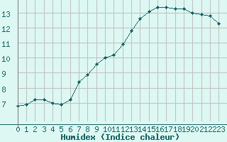 Courbe de l'humidex pour Herserange (54)