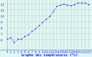 Courbe de tempratures pour Roissy (95)