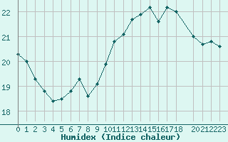 Courbe de l'humidex pour Pertuis - Le Farigoulier (84)