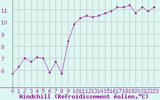Courbe du refroidissement olien pour Saint-Mdard-d