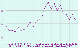 Courbe du refroidissement olien pour Le Talut - Belle-Ile (56)