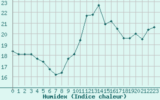 Courbe de l'humidex pour Ile Rousse (2B)