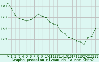 Courbe de la pression atmosphrique pour Albi (81)