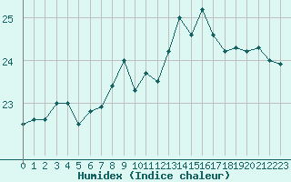 Courbe de l'humidex pour Dunkerque (59)