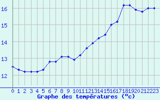 Courbe de tempratures pour Brigueuil (16)