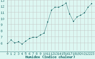 Courbe de l'humidex pour Sainte-Ouenne (79)