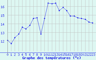 Courbe de tempratures pour Cap Corse (2B)