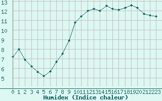 Courbe de l'humidex pour Saint-Dizier (52)