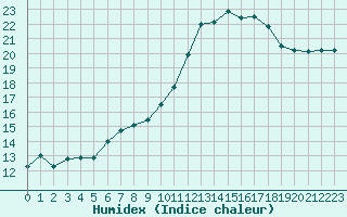 Courbe de l'humidex pour Anglars St-Flix(12)