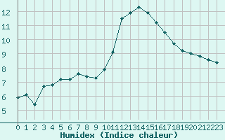 Courbe de l'humidex pour Rochefort Saint-Agnant (17)