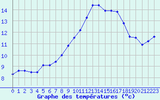 Courbe de tempratures pour Ile du Levant (83)