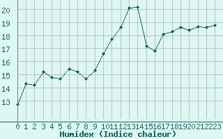 Courbe de l'humidex pour San Casciano di Cascina (It)