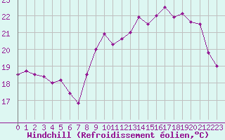 Courbe du refroidissement olien pour Le Talut - Belle-Ile (56)