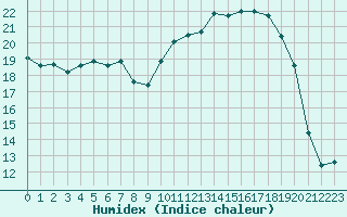 Courbe de l'humidex pour Muret (31)