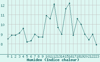 Courbe de l'humidex pour Aigrefeuille d'Aunis (17)