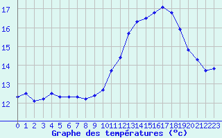 Courbe de tempratures pour Montroy (17)